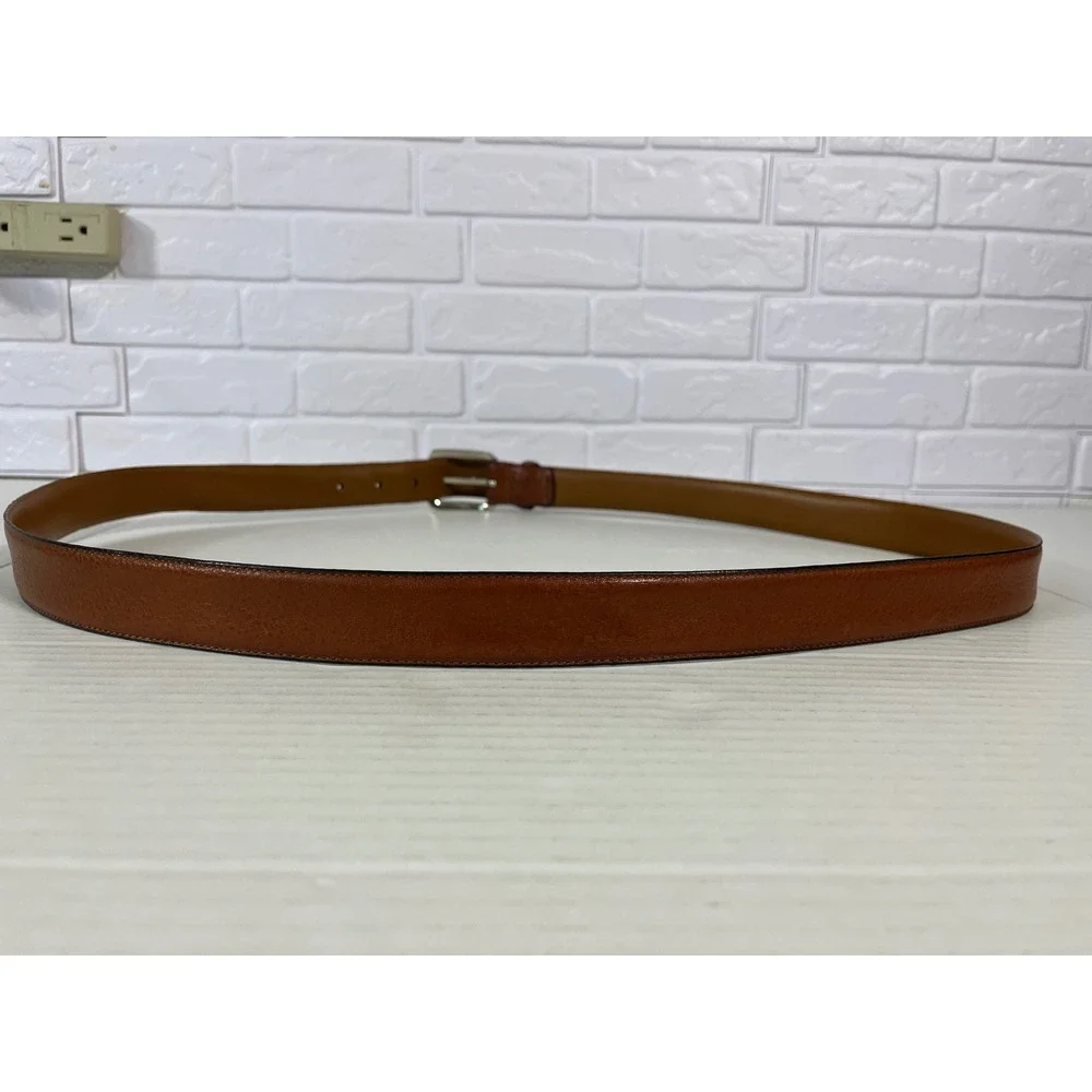 Men's Wearhouse Belt Men 44 Brown Full Grain Italian‎ Leather Italy